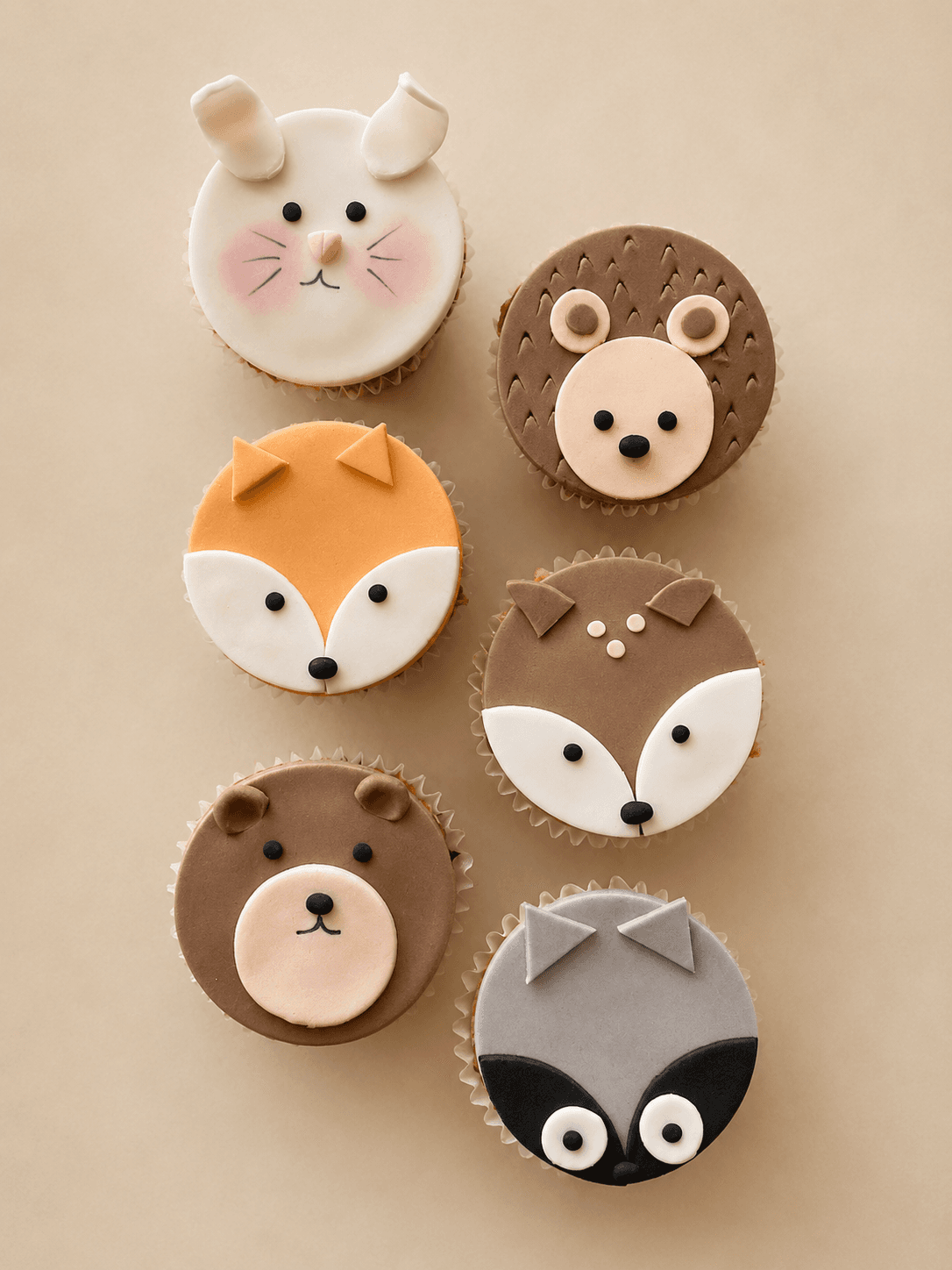 Cupcakes decorados con animales