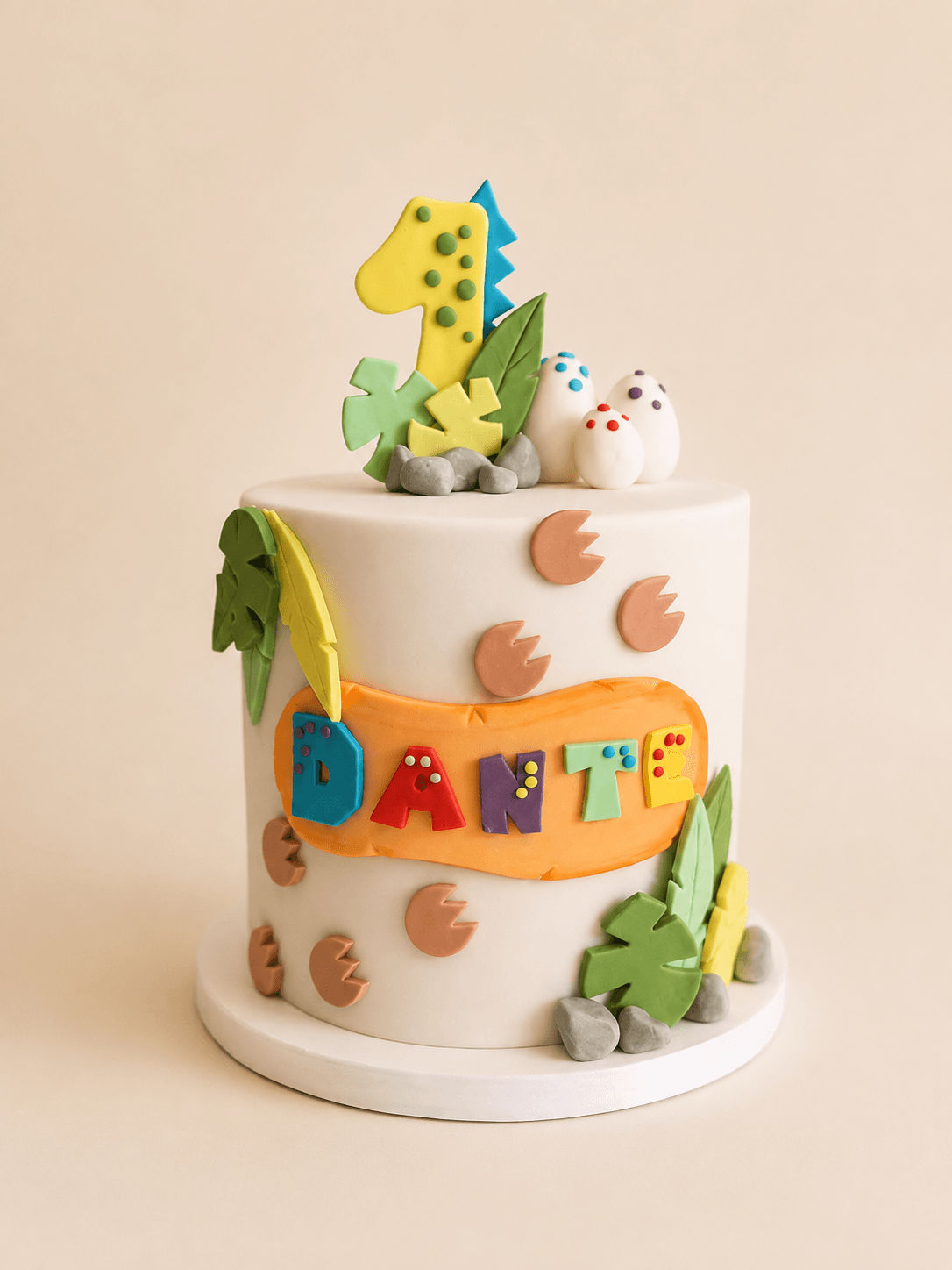 Torta temática de dinosaurios