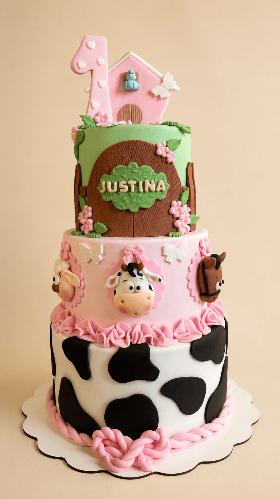 Torta temática de granja